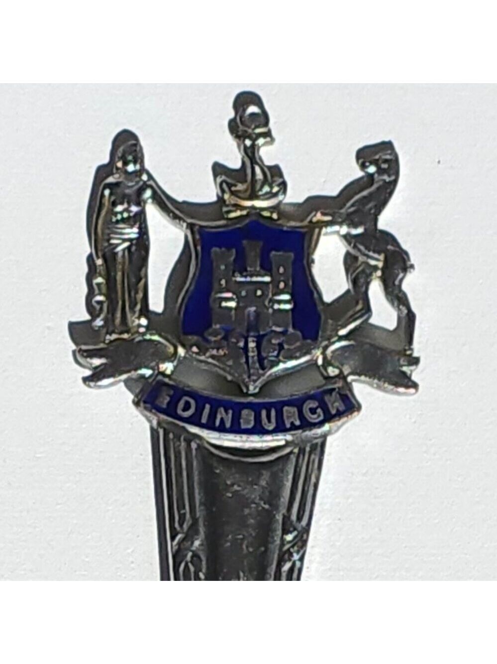 Vintage Souvenir Spoon Collectible Edinburgh Scotland Enameled
